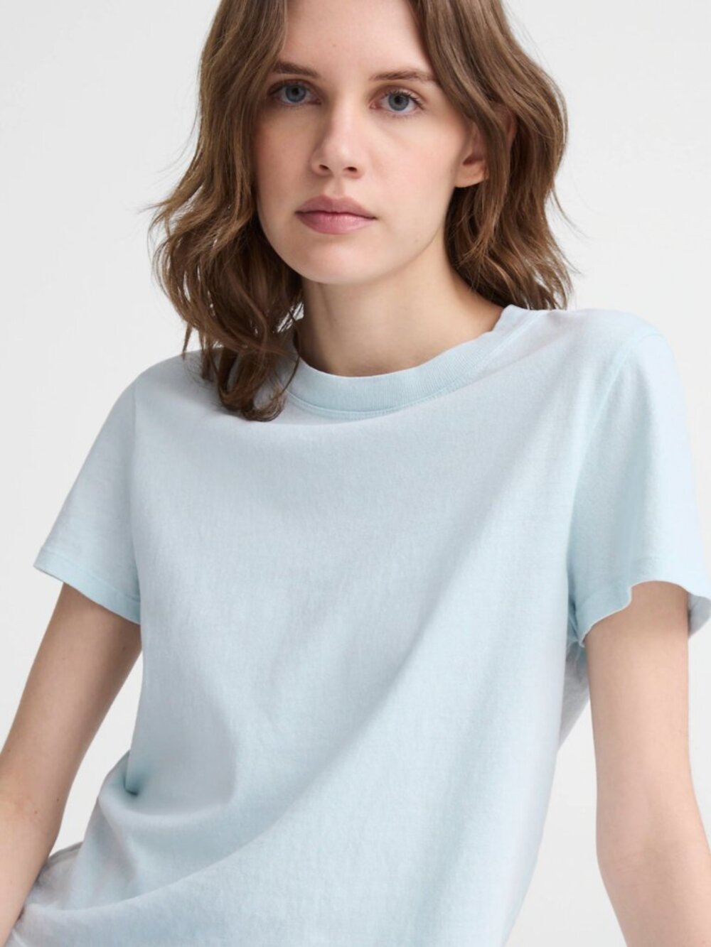 Madewell Whisper Cotton Crewneck Tee | Light Blue | Size Small | Soft Essential